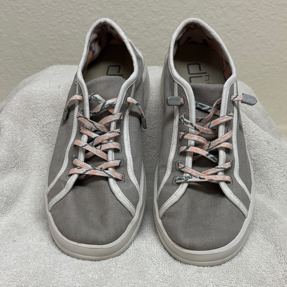 Hey Dude Gray and Pink Women's Sneakers